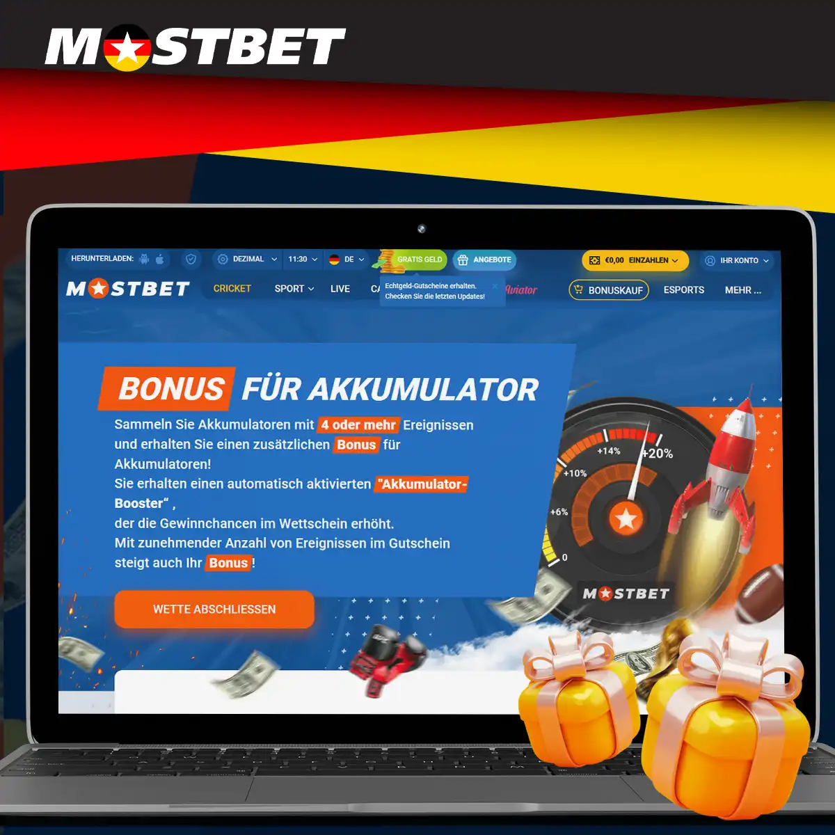 Wie erhalte ich einen Akkumulator-Booster-Bonus bei Mostbet?