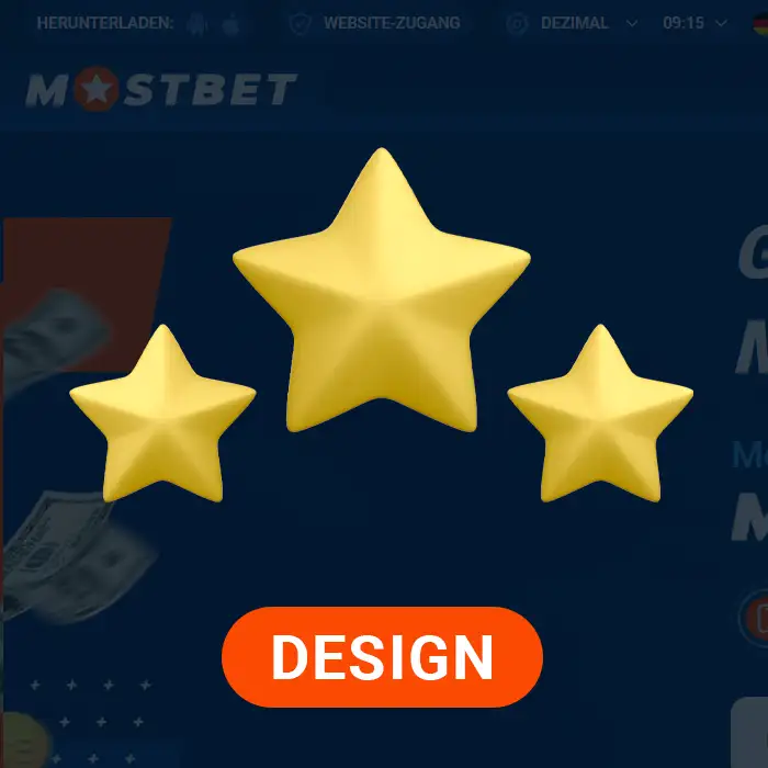 Benutzerfreundliches Design der Mostbet-App