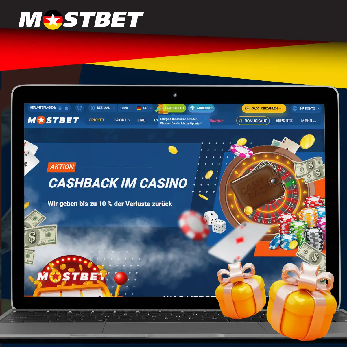 Wie erhalte ich einen Cashback von eine Wette bei Mostbet?