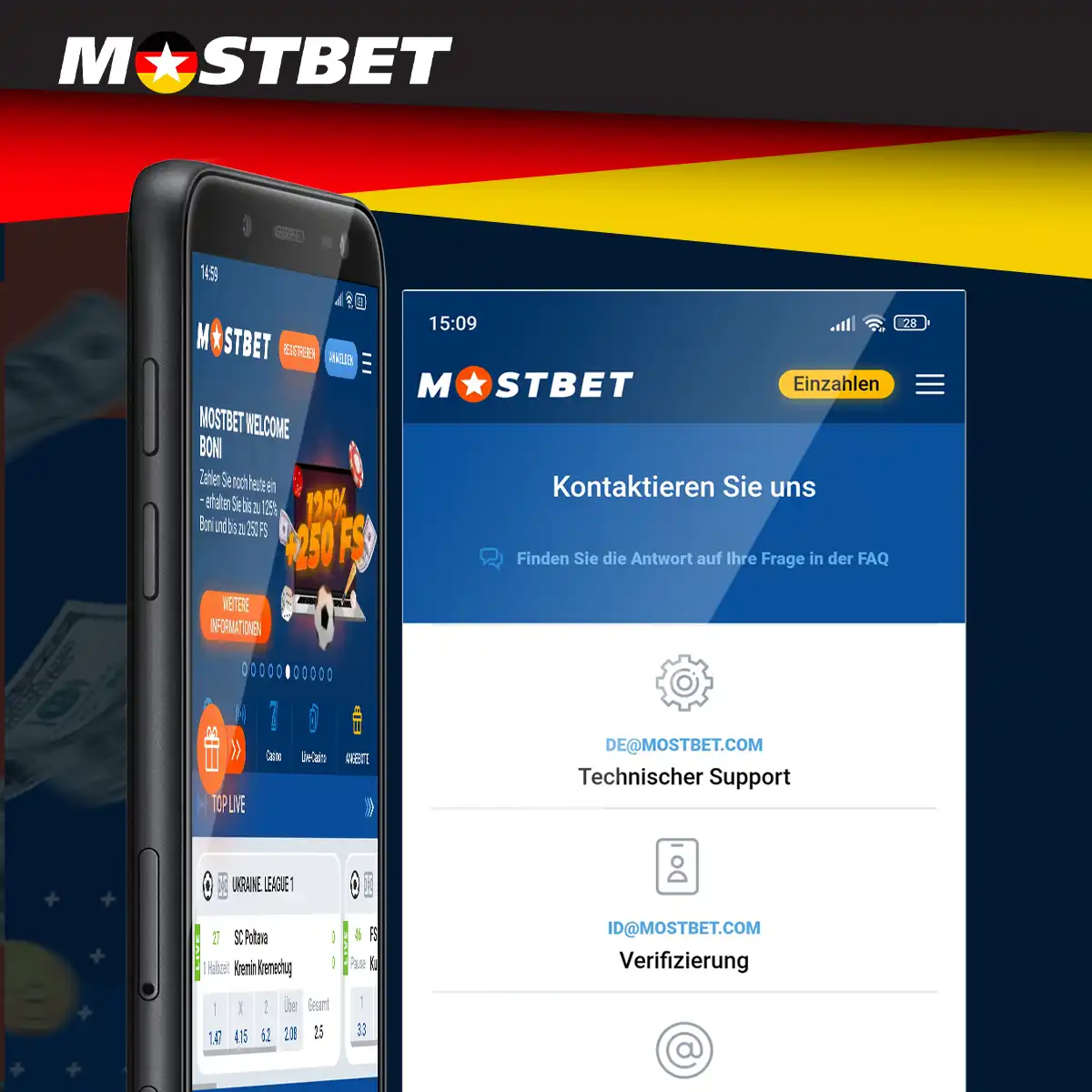 Der Kundendienst von Mostbet ist 24 Stunden am Tag erreichbar