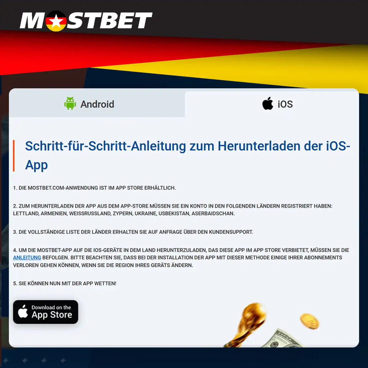 Schritt-für-Schritt-Anleitung zur Installation von Mostbet auf iOS